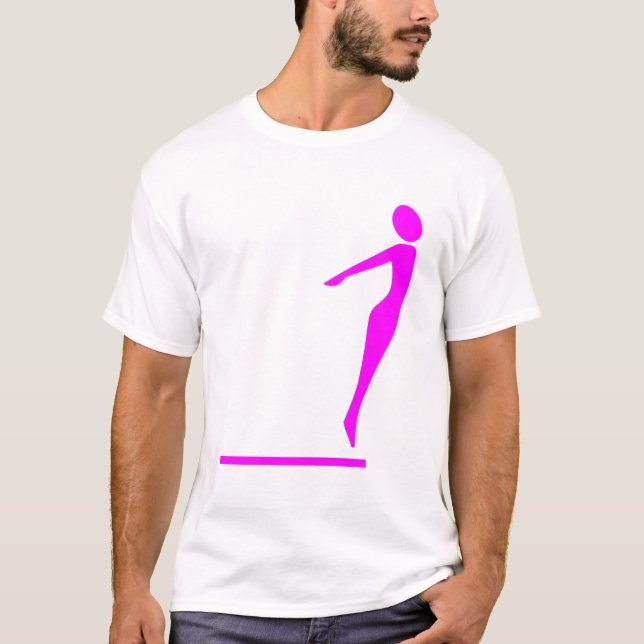 Diving Figur - Magenta T-shirt (Framsida)
