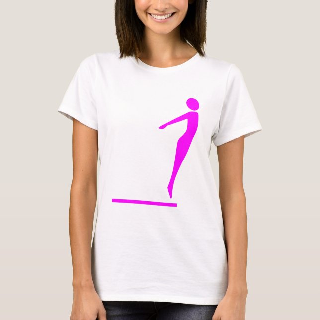 Diving Figur - Magenta T-shirt (Framsida)