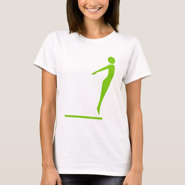 Diving Figur - Martian Grönt T-shirt (Framsida)