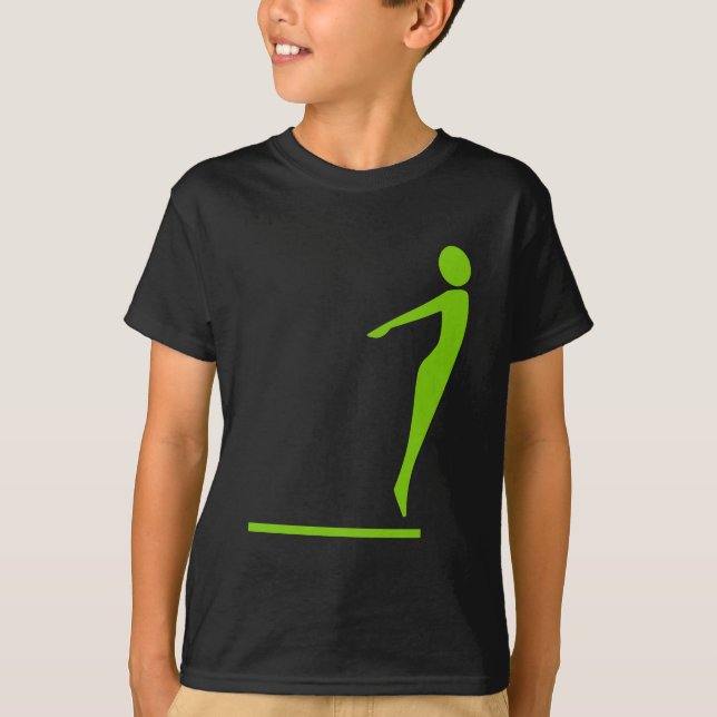 Diving Figur - Martian Grönt Tee Shirt (Framsida)