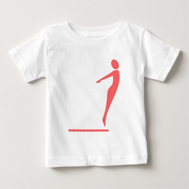 Diving Figur - Tropisk Rosa T Shirt (Framsida)