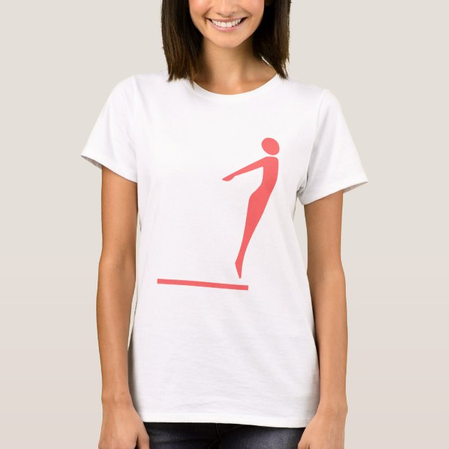 Diving Figur - Tropisk Rosa Tee (Framsida)