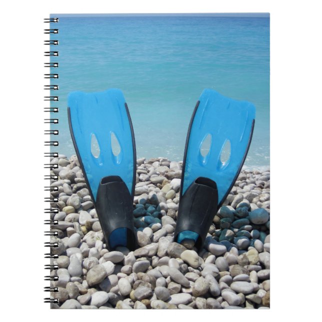 Diving Fins-anteckningsbok Anteckningsbok (Framsidan)