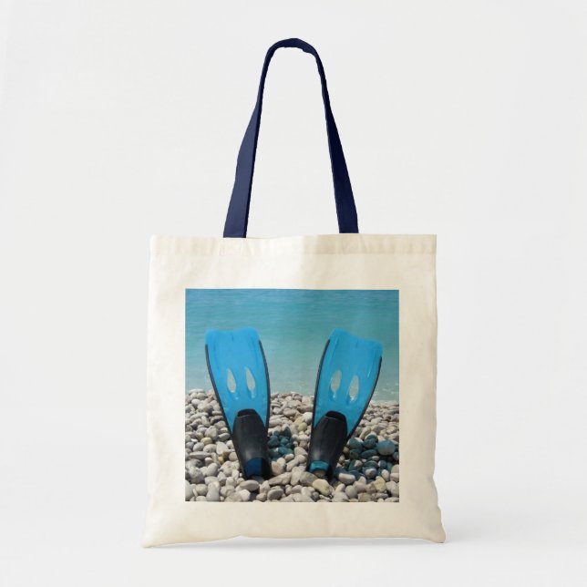 Diving Fins Tote Bag Tygkasse (Framsidan)