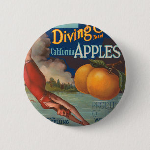 Diving Girl California Apples Knapp