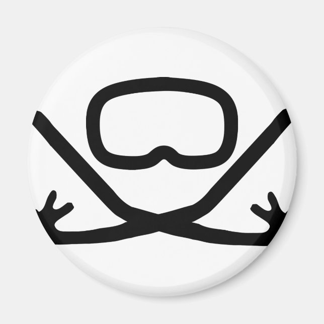 Diving goggels och snorkel magnet (Framsidan)