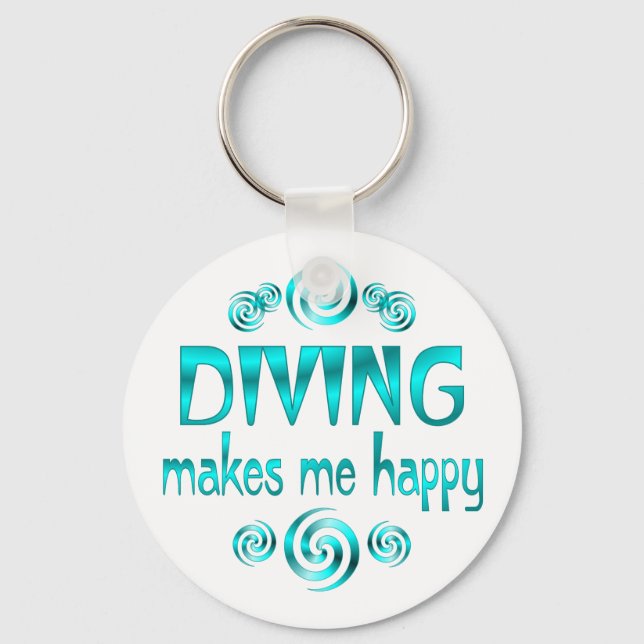 Diving gör mig Lycklig Nyckelring (Framsida)