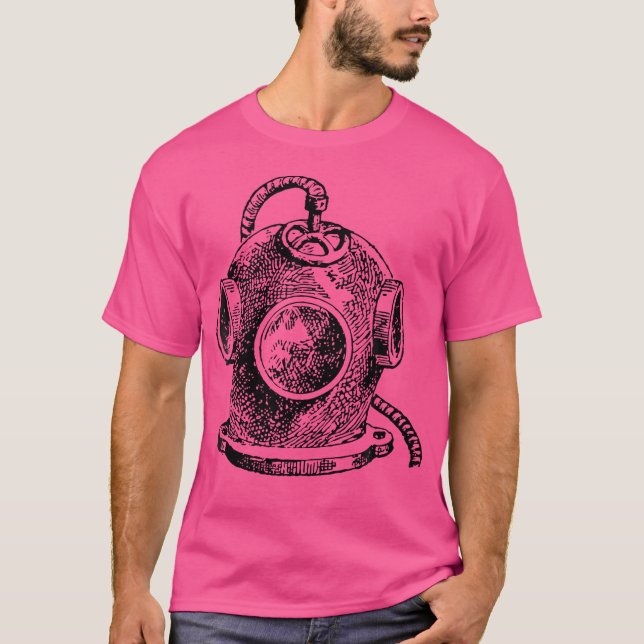 Diving Helmet Diving T Shirt (Framsida)