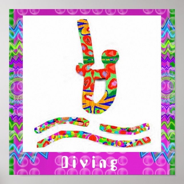 Diving - Hobby, övning, sport Poster (Framsidan)