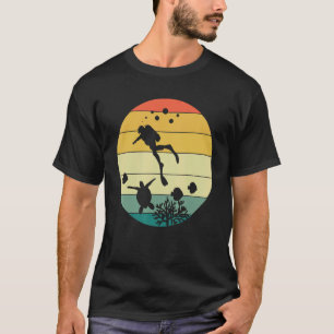 Diving-instruktör för dykning av Retro Scuba Divin T Shirt