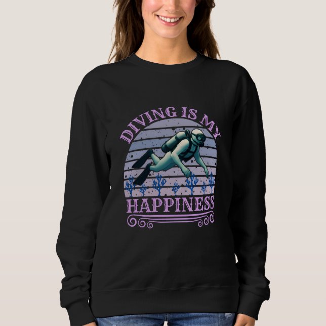 diving is my happiness t shirt (Framsida)
