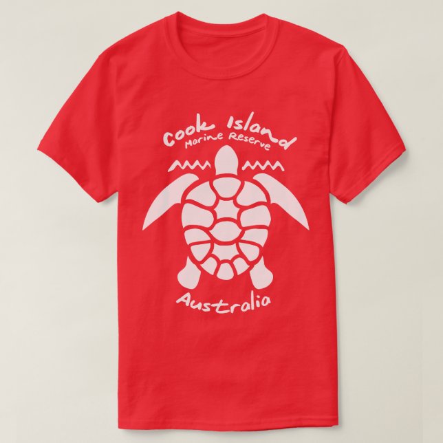 Diving med Sea Turtle Cook Island Marine Reserve T Shirt (Design framsida)