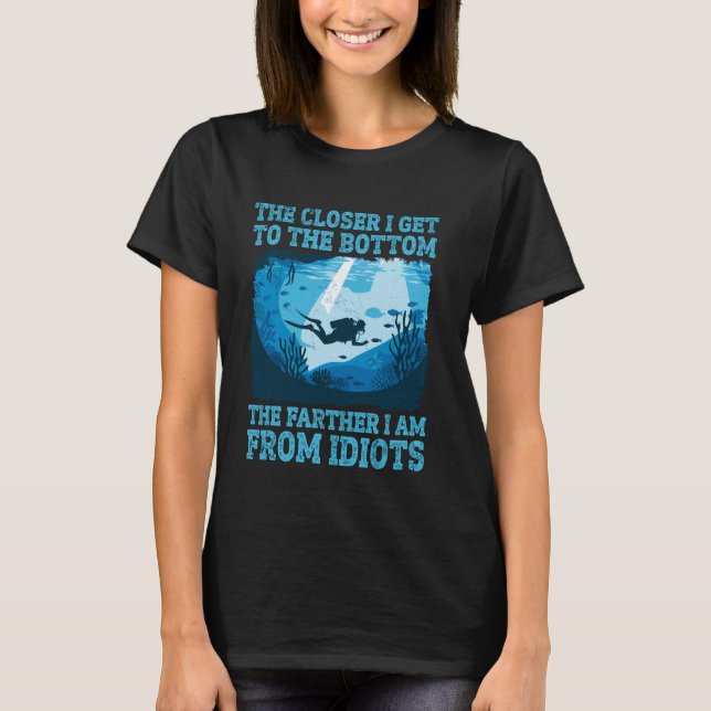 Diving - närmare jag kommer till Grund Farther jag T Shirt (Framsida)