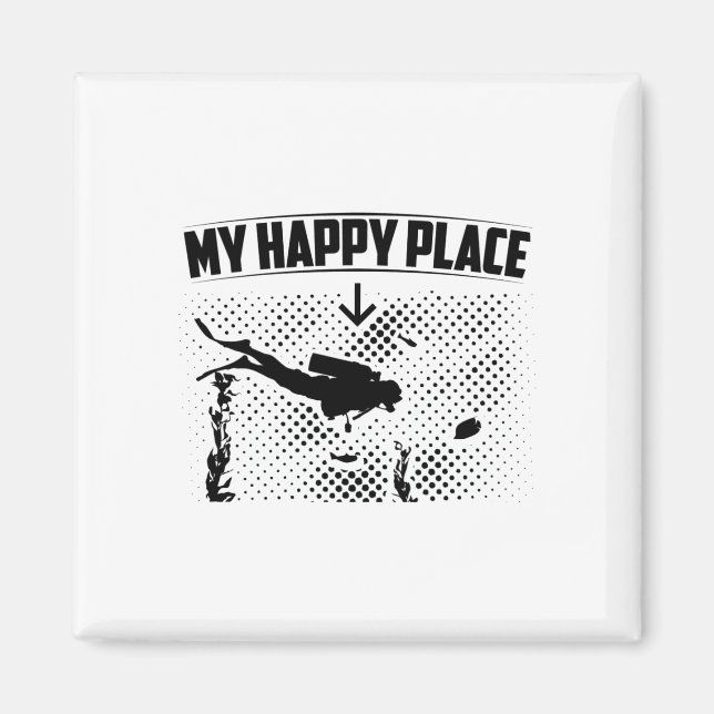 Diving Ocean | Diver Gift Idea för dykinstruktör Magnet (Framsidan)