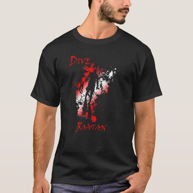 Diving Roatan Vacation Diving T Shirt (Framsida)