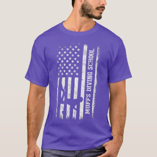 Diving School Muff Divers Divers, USA:s Flagga Muf T Shirt