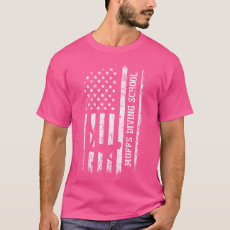 Diving School Muff Divers Divers, USA:s Flagga Muf T Shirt