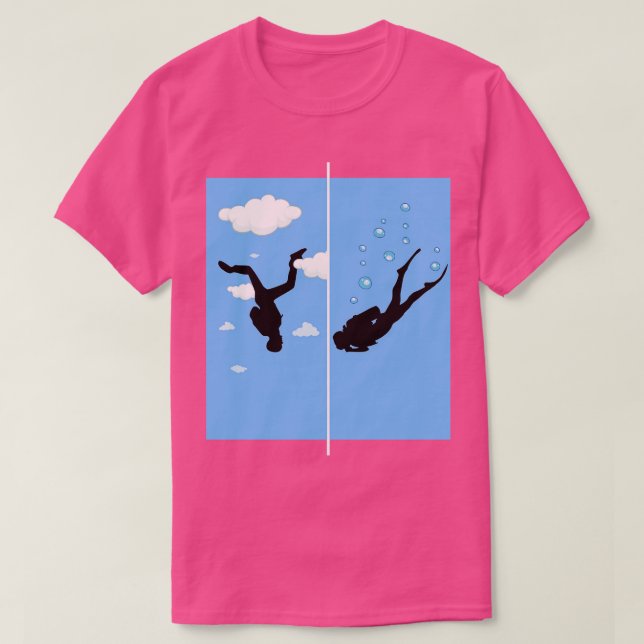 Diving Skydiving Skydive extrem Sport 3 T Shirt (Design framsida)