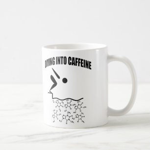 Diving till koffein kaffemugg