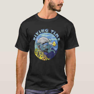 Diving time snorkeling diving underwater world t shirt
