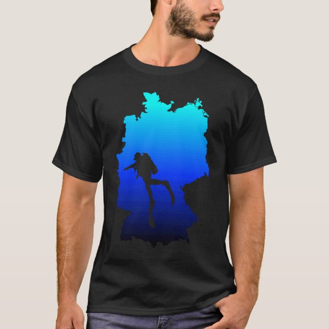 Diving Tyskland dyving Scuba Dive T Shirt (Framsida)