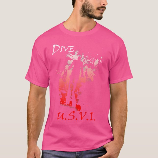 Diving U S V I Vacation Diving T Shirt (Framsida)