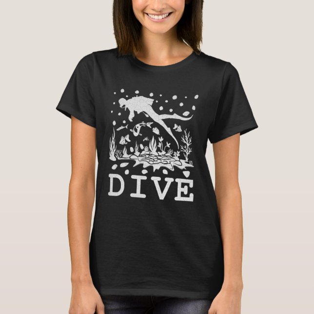 Diving under Water Scuba Dive Scuba Diver Scuba Di T Shirt (Framsida)