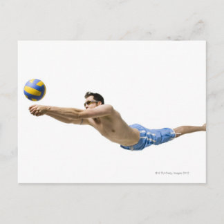 Diving volleyball Player Vykort