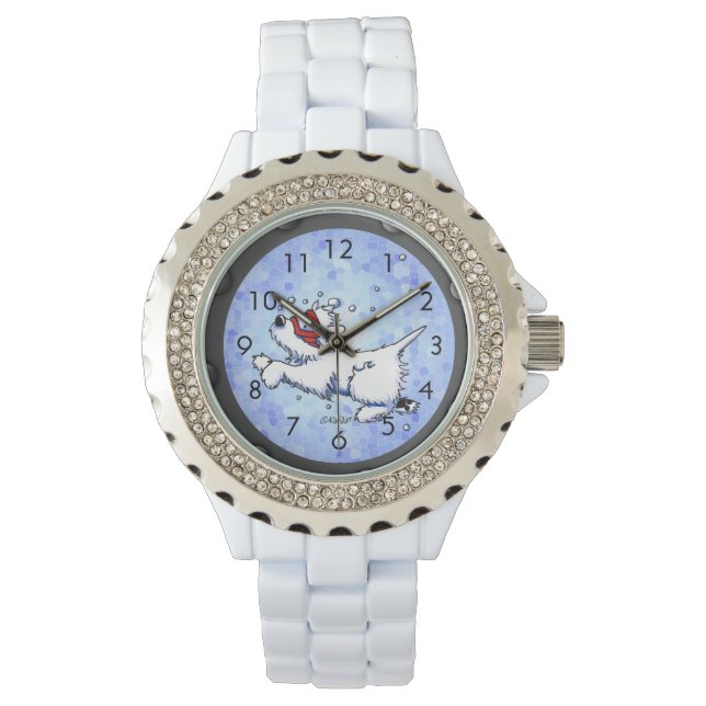 Diving Westie Wrist Watch Armbandsur (Framsida)