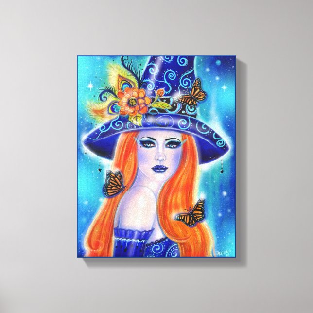 Divinia Colorful Halloween witch by Renee Lavoie  Canvastryck (Framsida)
