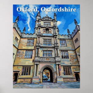 Divinity in Stone - Bodleian Bibliotek, Oxford Poster