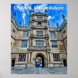 Divinity in Stone - Bodleian Bibliotek, Oxford Poster