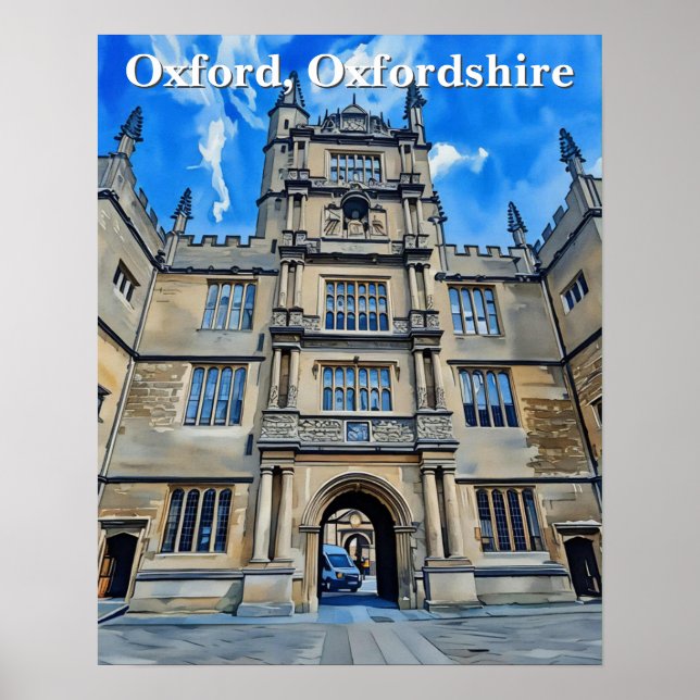 Divinity in Stone - Bodleian Bibliotek, Oxford Poster (Framsidan)