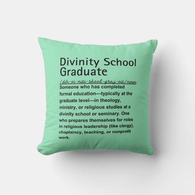 Divinity School student Kudde (Framsida)