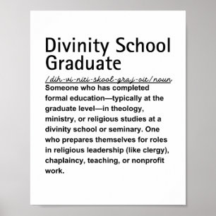 Divinity School student Poster