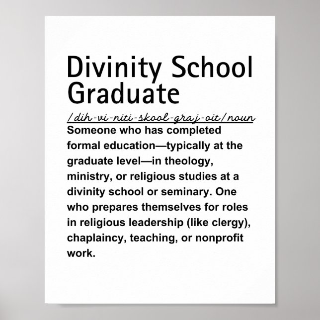 Divinity School student Poster (Framsidan)
