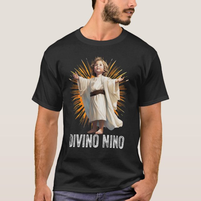 Divino Nino Jesus Katolsk 1 T Shirt (Framsida)