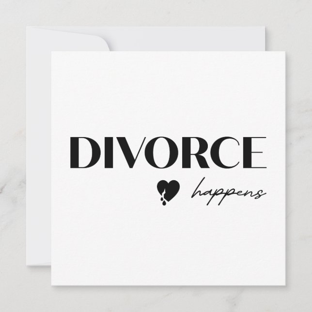 Divorce Happens Flat Card (Framsida)