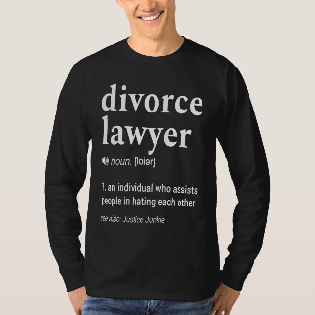 Divorce Lawyer Gag Dictionary Definition T Shirt (Framsida)