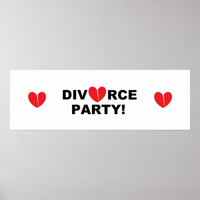 "Divorce Party"-banderoll Poster (Framsidan)