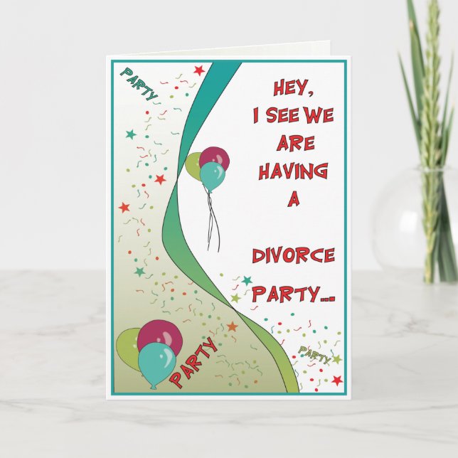Divorce Party Card Kort (Framsida)