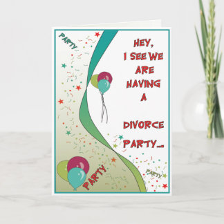 Divorce Party Card Kort