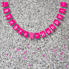 Divorce Party Decor Adjö Hej Ex Hubby Funny Rosa Vimplar