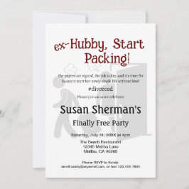 Divorce Party Firande Ex Hubby-påfyllnad Inbjudningar