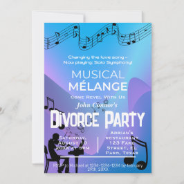 Divorce party inbjudan: Musical mélange Inbjudningar
