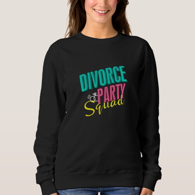 Divorce Party Squad Funny Divorcee T Shirt (Framsida)