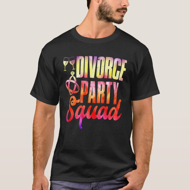 Divorce Party Squad Happy Divorce Woman Ex wife T Shirt (Framsida)