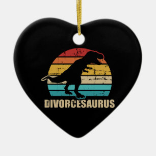 Divorce saurus julgransprydnad keramik
