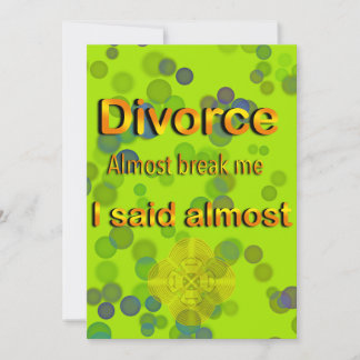 Divorce slog mig nästan.. inbjudningar