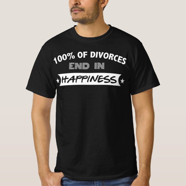 Divorce slutar i lycka - Divorcee Gift Divorce T Shirt (Framsida)